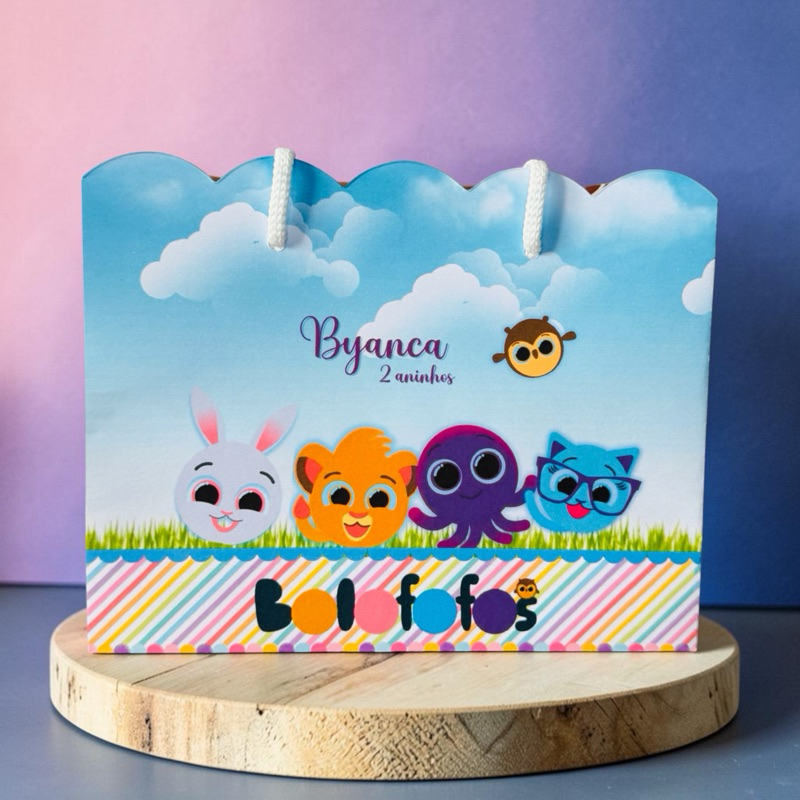 SACOLINHA BOLOFOFOS 💗💜🩵🧡Personalizado |  Sacolinha Nuvem | Lembrancinha | Minos | Aniversário Bolofofos 🩵🧡💗💜