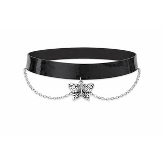 choker com pingente de borboleta choker alternativa gótica com pingente de borboleta