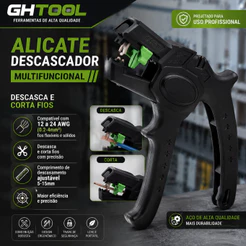 Alicate Para Cortar E Descascar Fios 2 Em 1, 0,2-4mm² Alicate Automático Para Eletricistas Profissionais