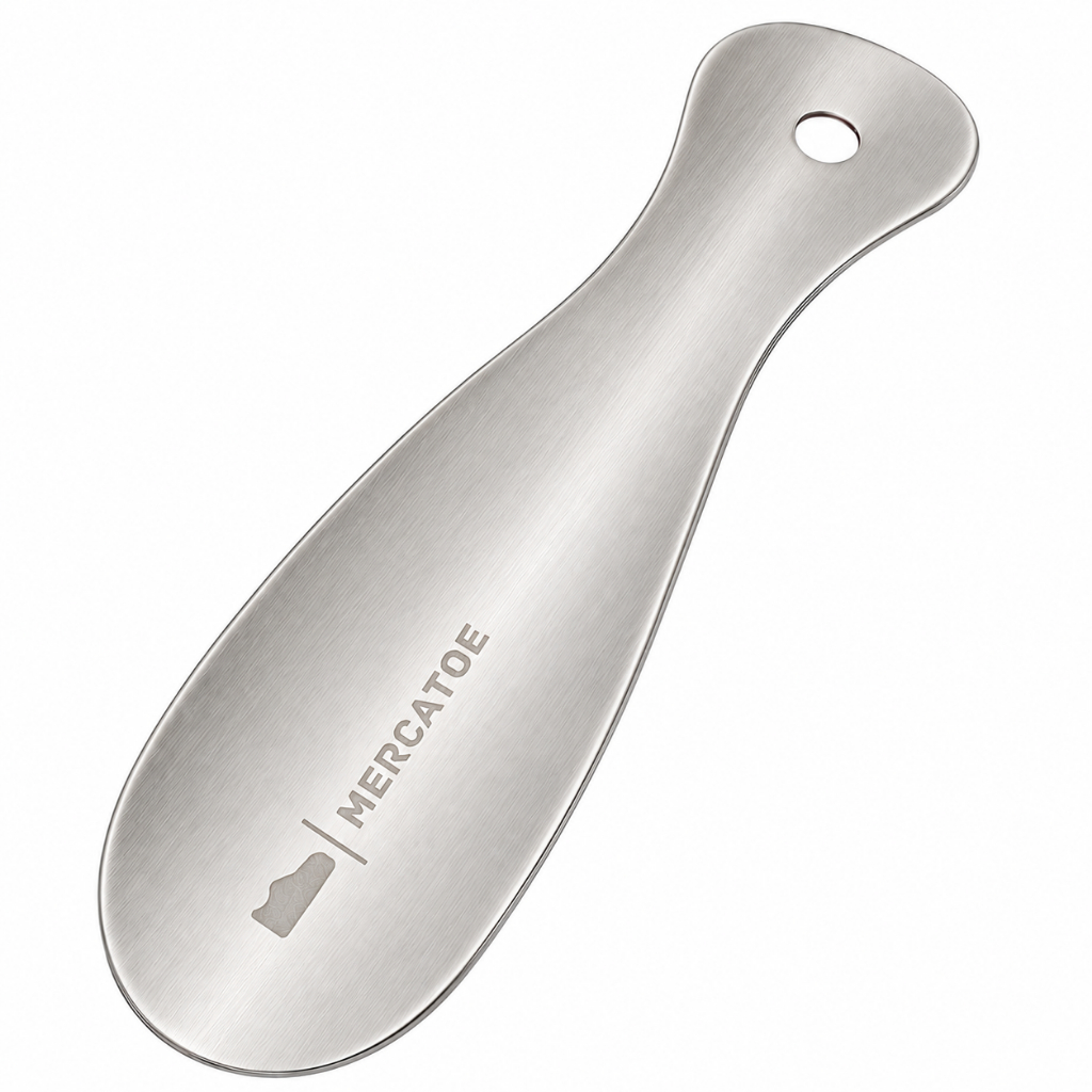 Calçadeira de Sapato 19cm em AÇO INOX Premium Evita Dobrar Sapatos e Facilita Calçar | MERCATOE