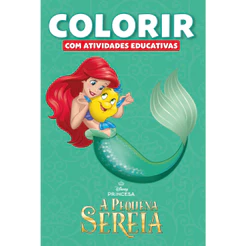 Livro de Colorir Atividades Educativas Disney A Pequena Sereia Infantil