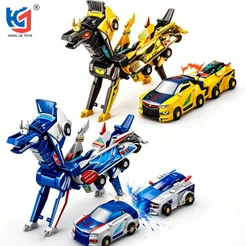 Brinquedo Carrinho Robô Dragão Transformável Colisão Magnética Automático 2 em 1 Presente Menino