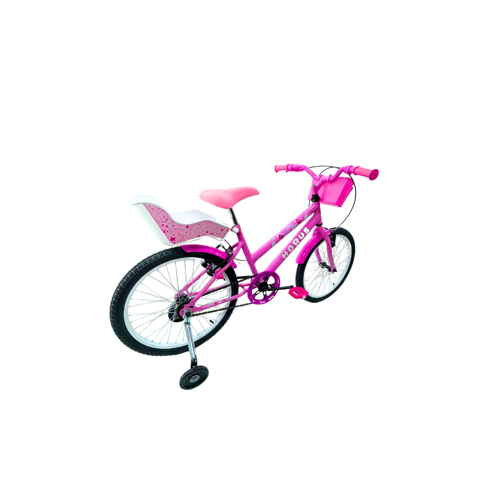 Bicicleta Infantil Aro 20 Fem Doll Route Bike Com Rodinha e Caderinha de Boneca — imagem 2 de 2