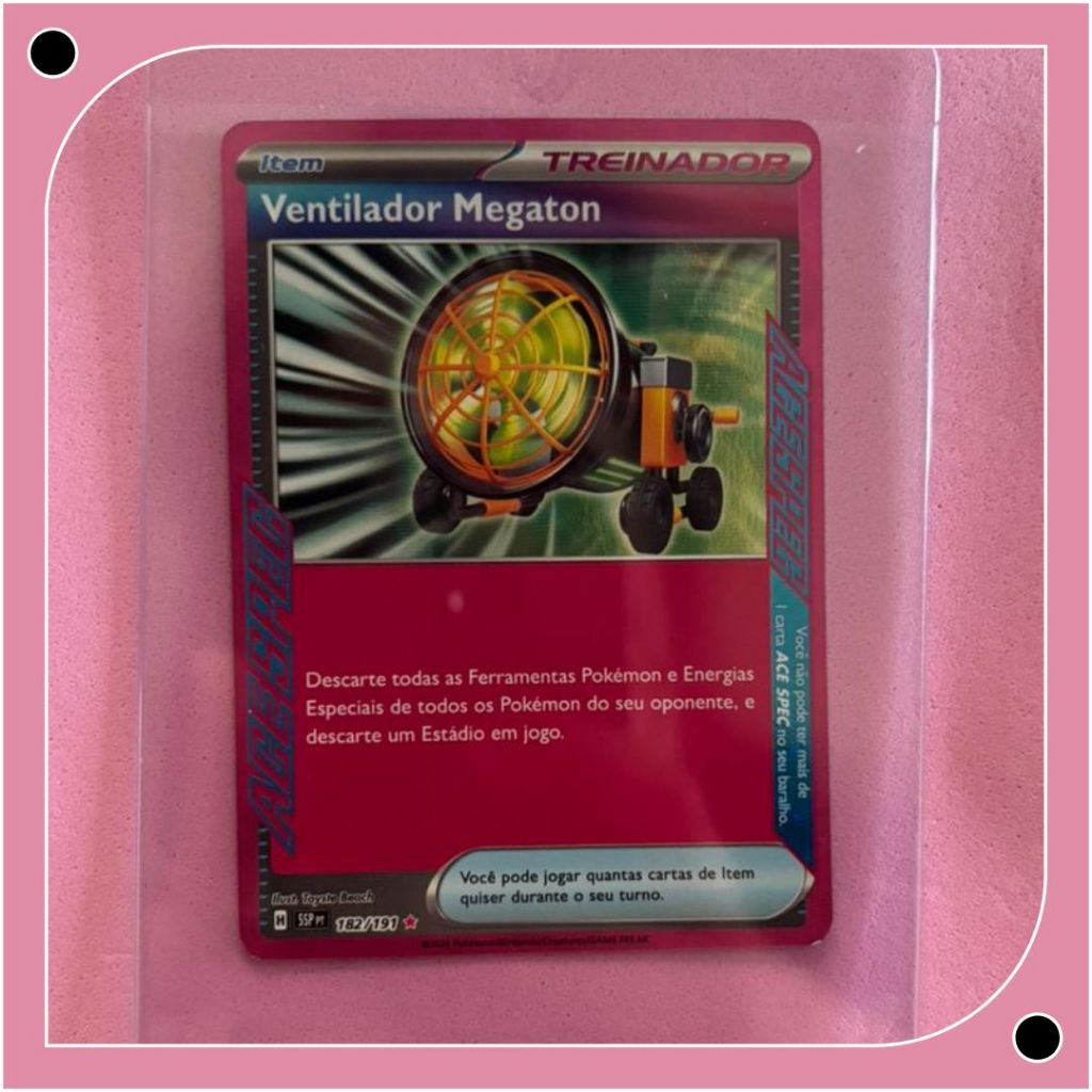 Carta Pokemon Treinador Ventilador Megaton Foil (182/191) - Raridade: ACE SPEC (SSP)