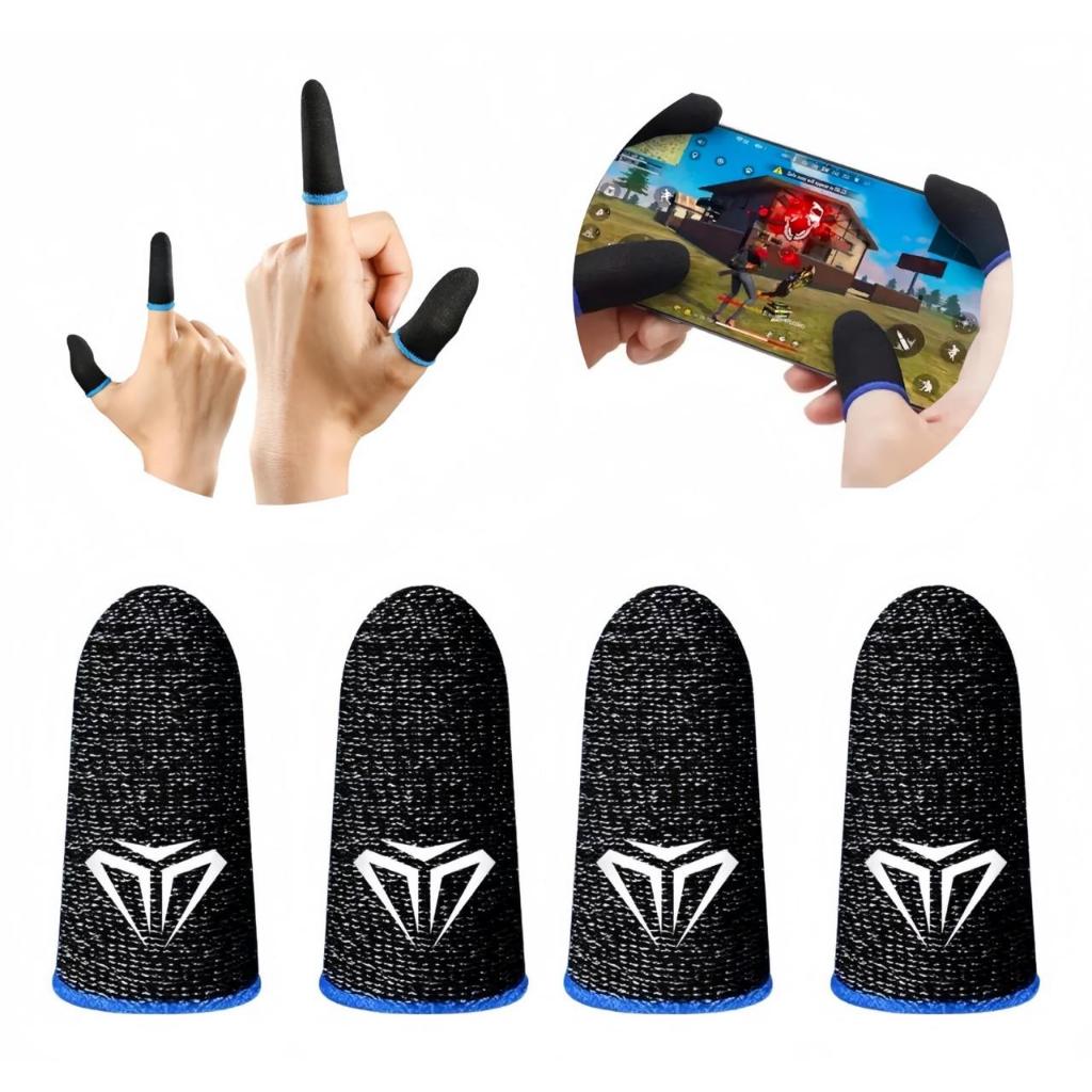 Kit 2/4/6 Luvinha De Dedo Gamer Anti-suor Para Competitivo Celular Jogar Free Fire Pubg