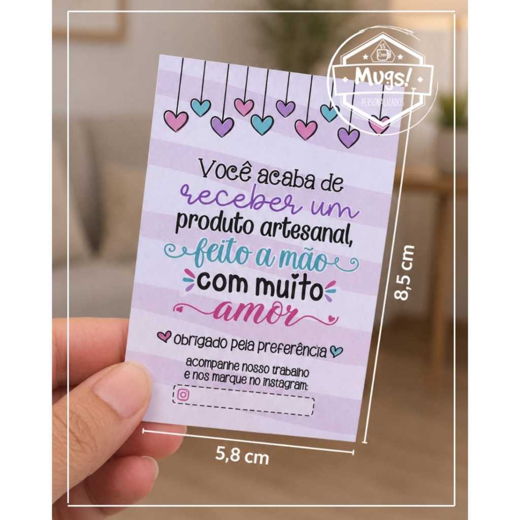20/50/100 unid. Cartão de Agradecimento ao Cliente -  Artesanato | Cartão postal personalizado de unboxing_MOD122