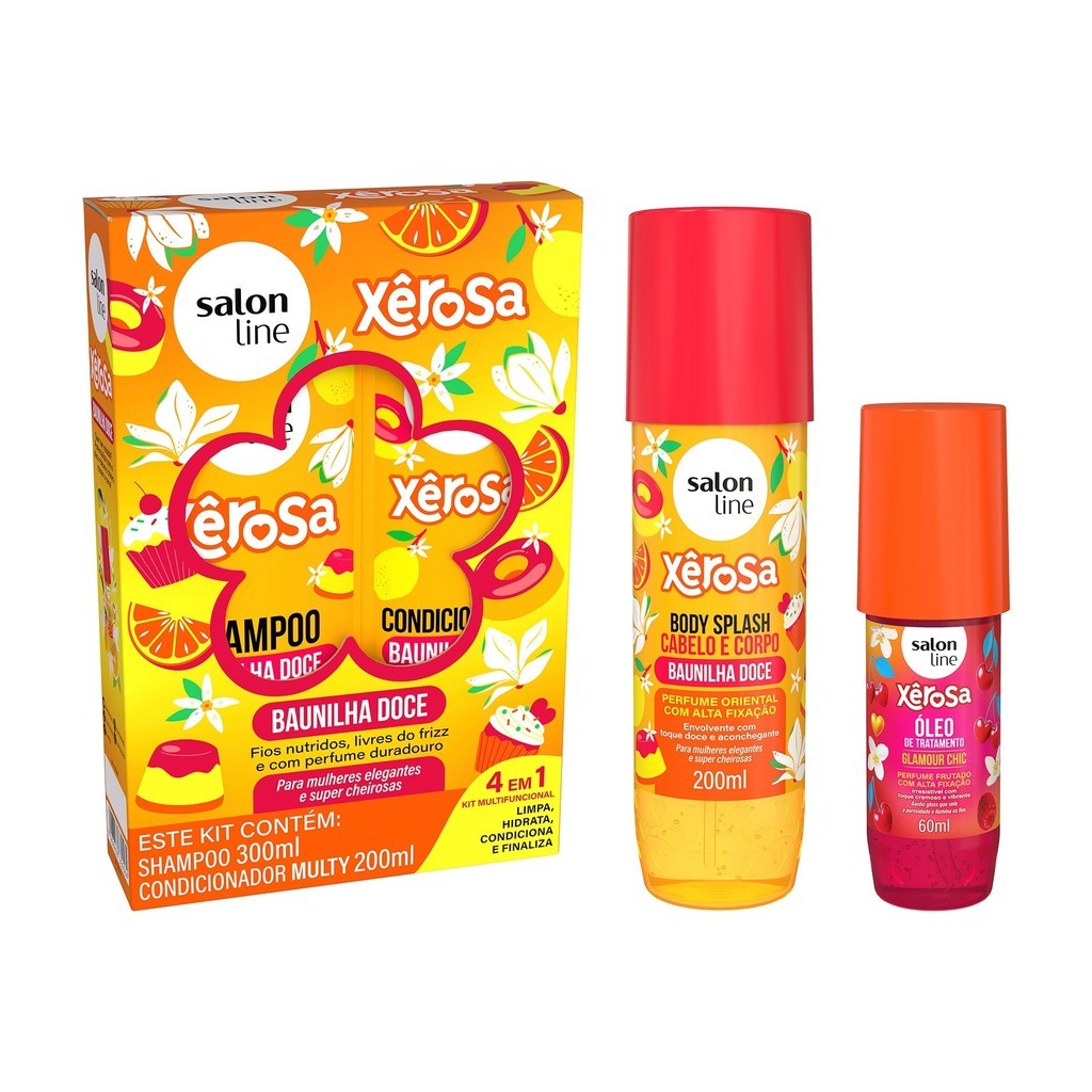 Kit Xêrosa Baunilha Doce com Óleo Glamour Chic