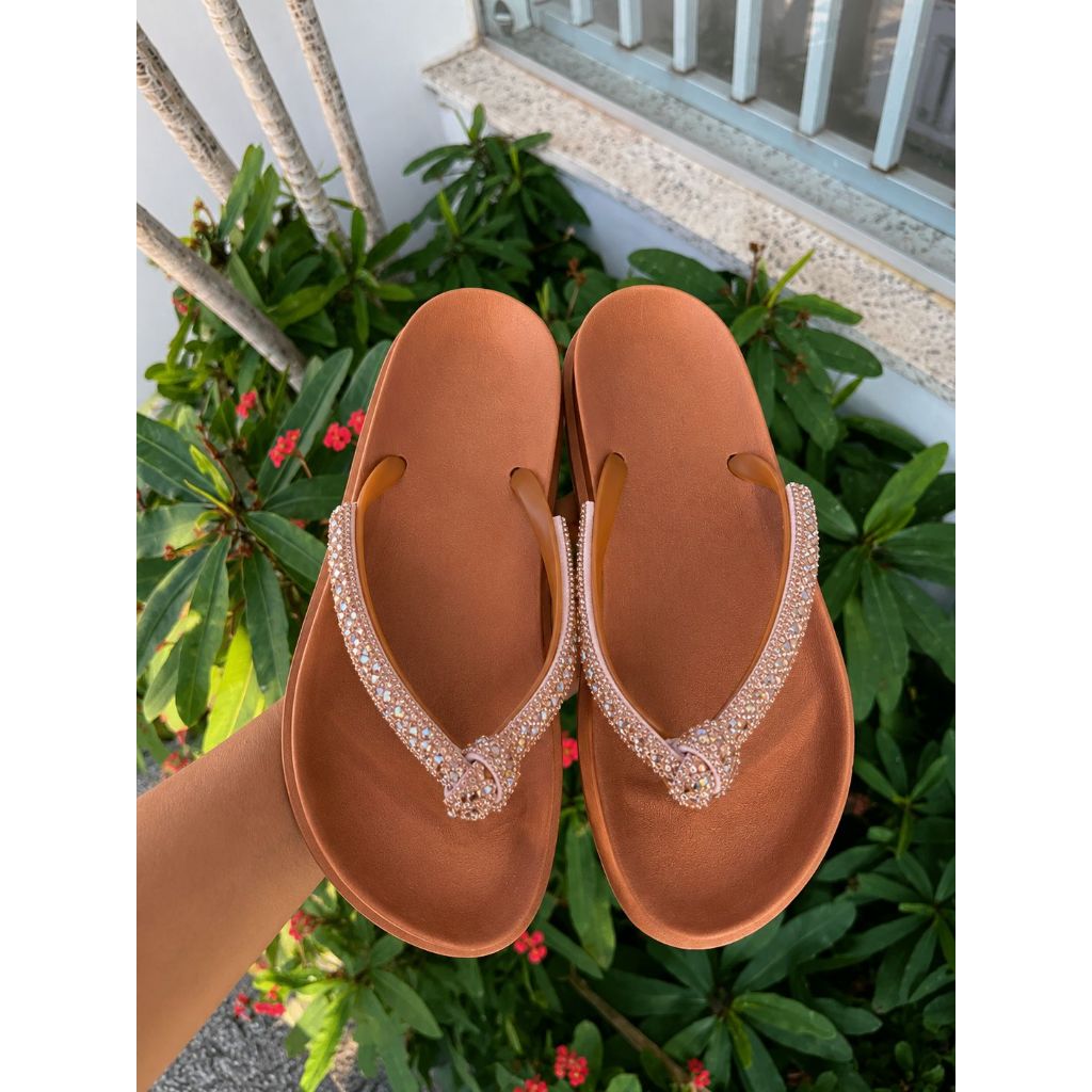 Chinelo Sandalia Feminina Papete Nó Strass Confortavel Macia Leve Anatomico Lançamento