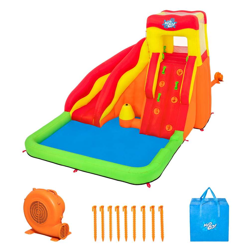 Mega Parque Aquático Infantil Inflável com Escorregador H2OGO 3,27m X 3,00m Lava Splash Bestway