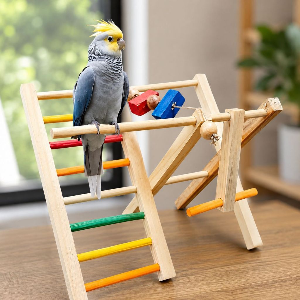 Brinquedo Playground Poleiro Para Calopsita Periquito