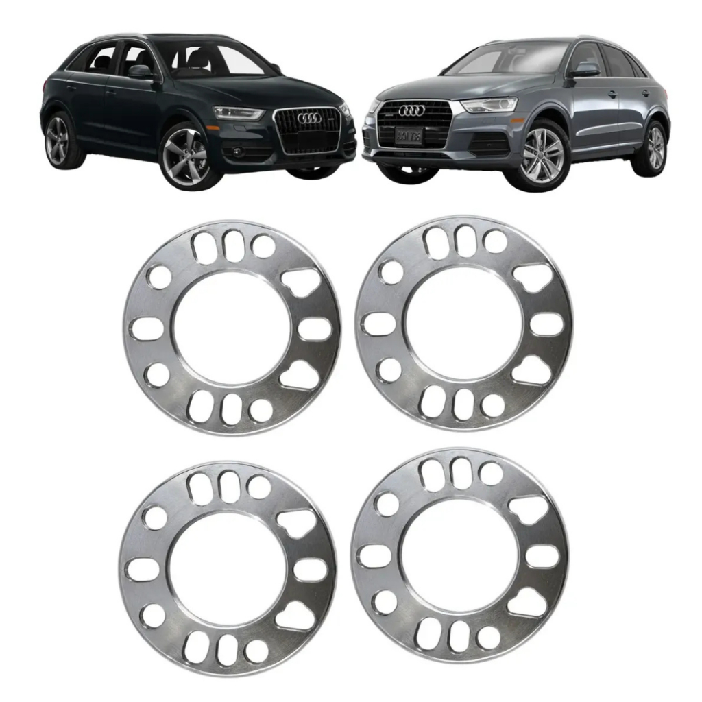 Kit 4 Espaçador 7mm Alargador Roda Audi Q3 5x112 4e5 Furos