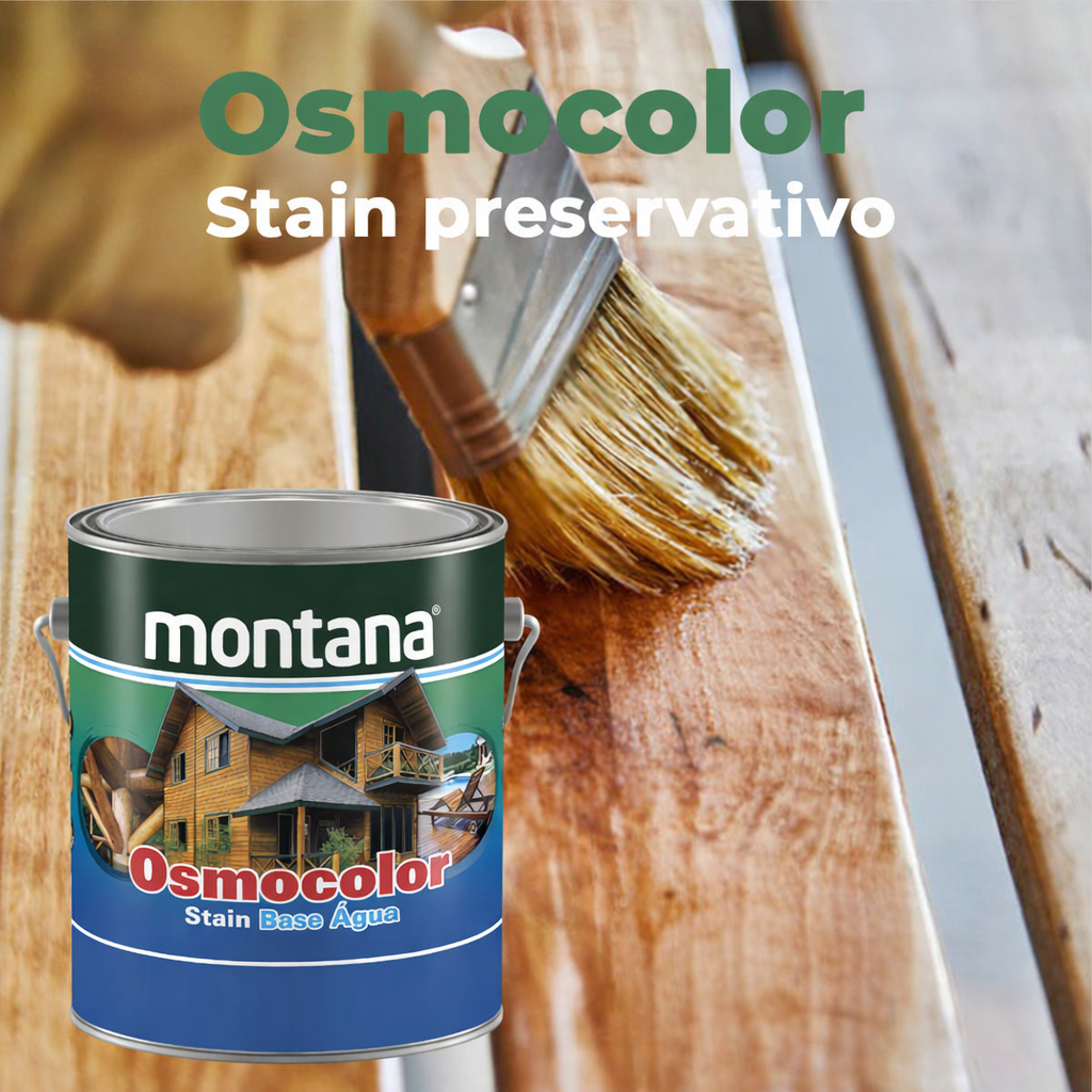 Stain Osmocolor Verniz Preservativo Acetinado Base Água 3,6L Montana Proteção Ma