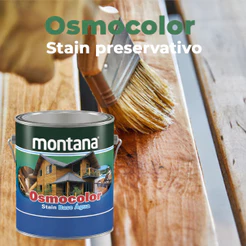 Stain Osmocolor Verniz Preservativo Acetinado Base Água 3,6L Montana Proteção Madeira Seca Rápido