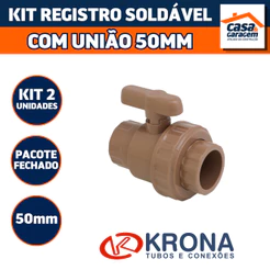 Kit Com 2 Registro Soldável Com União 50Mm 565 Krona