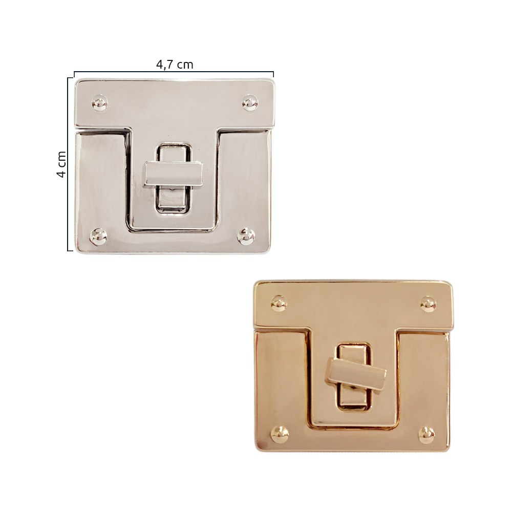 Fecho para bolsa com encaixe 4,7x4cm GBS-001 com 1 unidade