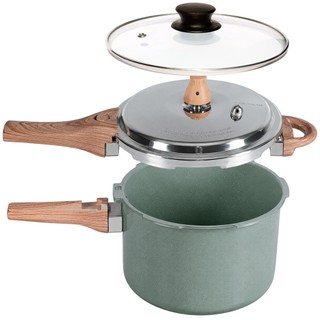 Panela de Pressão 4,2Lts 2 em 1 Brinox Ceramic Life Botanika com Indução e Revestimento Cerâmico