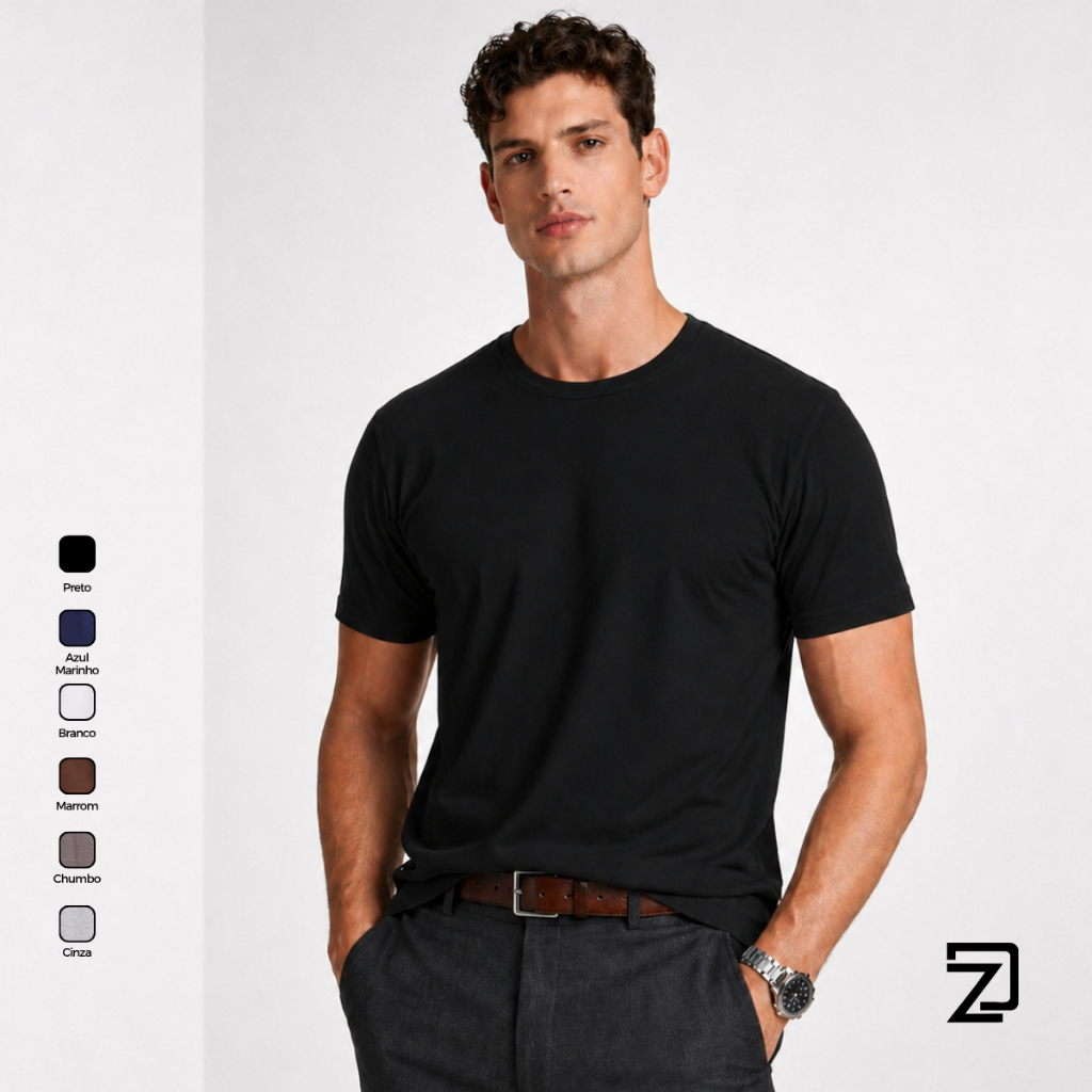 Camiseta Básica Masculina Premium