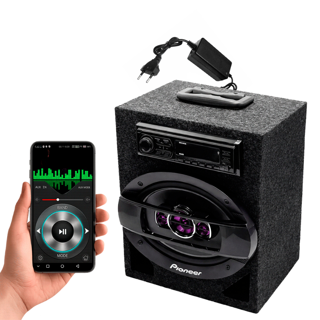 Caixa Bob Bluetooth Residencial 1x6'9 Pioneer Ativa Usb