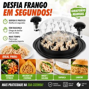 Triturador Desfiador Manual de Frango Carnes Para Cozinha Processador de Alimentos e Moedor de Carne