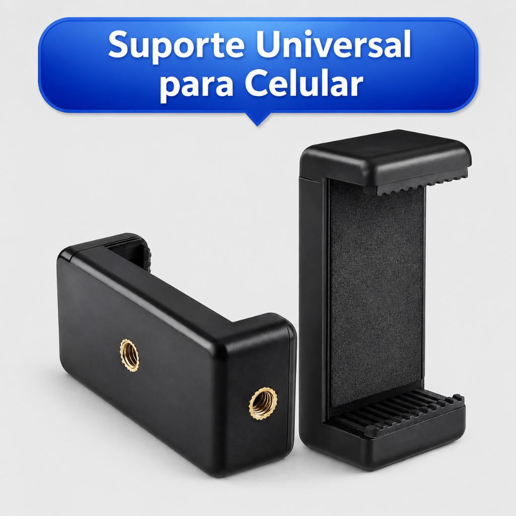 Suporte De Celular Com Rosca 1/4 P/ Tripe