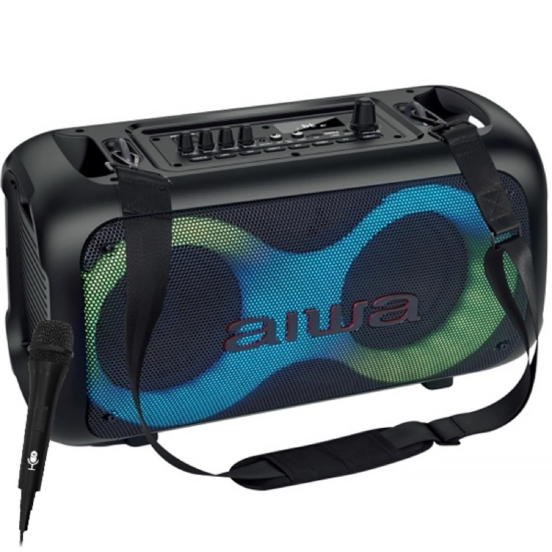 Caixa de Som Aiwa 2 de 6.5" 600 watts P.M.P.O | Bluetooth | USB | FM