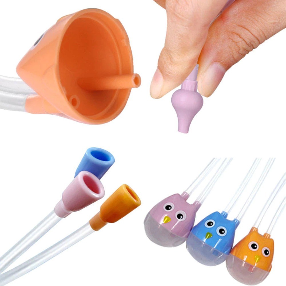 Aspirador Nasal para Bebe Infantil Sugador de Meleca e Catarro Higiene Bebê Coruja