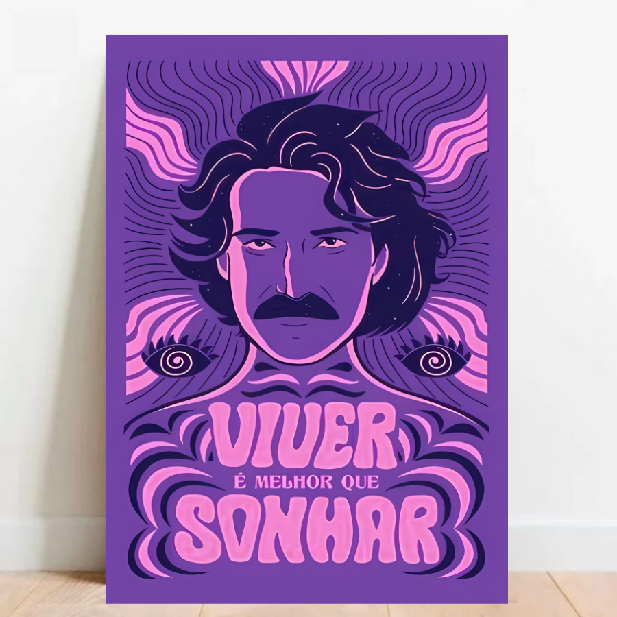 Quadro Placa Decorativa Belchior MPB Rock Musica e decoração ArtemQuadros 16