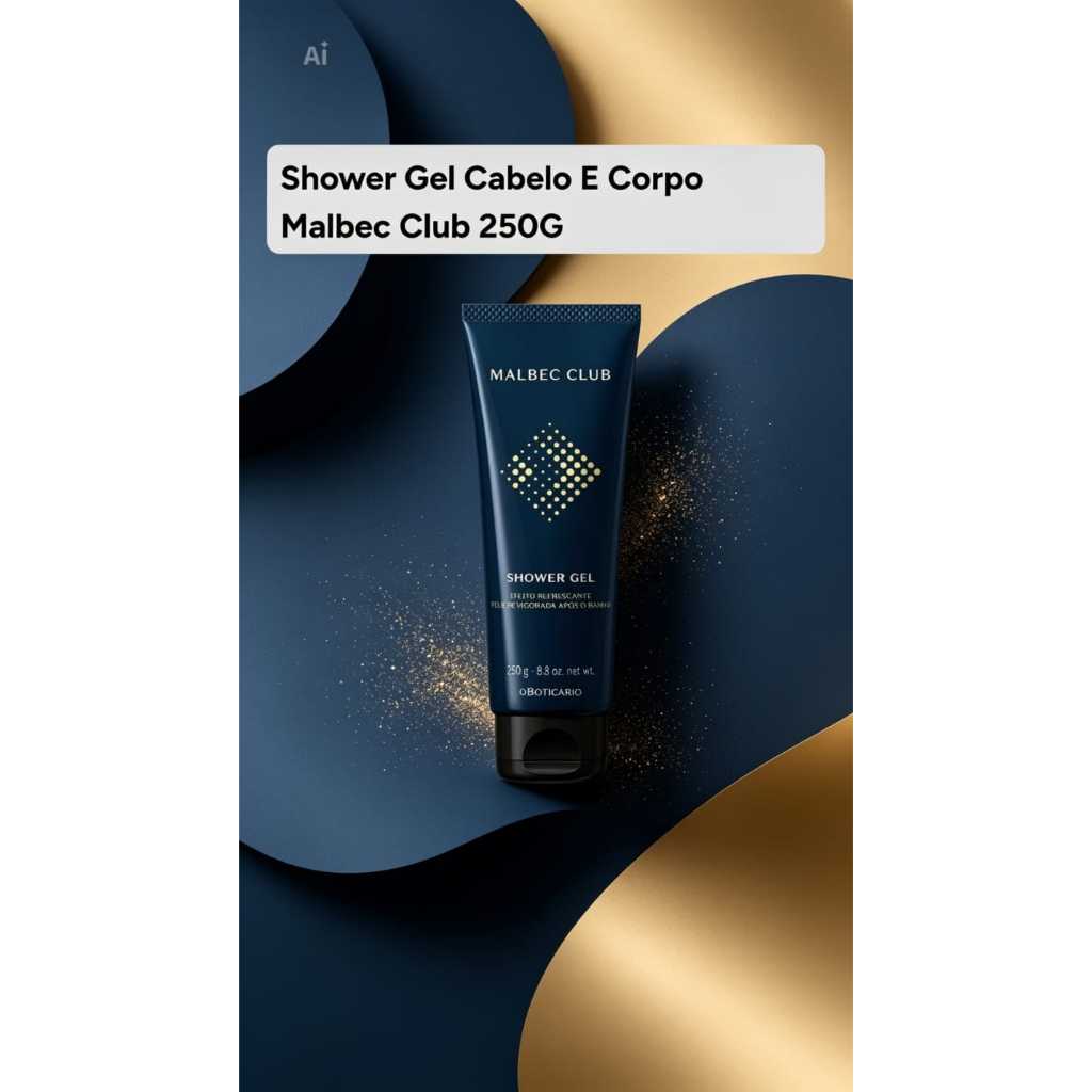 Shower Gel Cabelo e Corpo Malbec Club O Boticário 250g