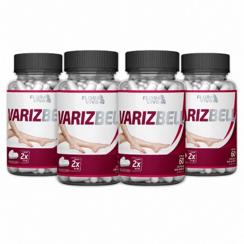 VARIZBEL 4 POTE ORIGINAL 240 CÁPSULAS / CUIDANDO DA SAÚDE DA SUAS PERNAS E CIRCULAÇÃO/ FLORA VIVA
