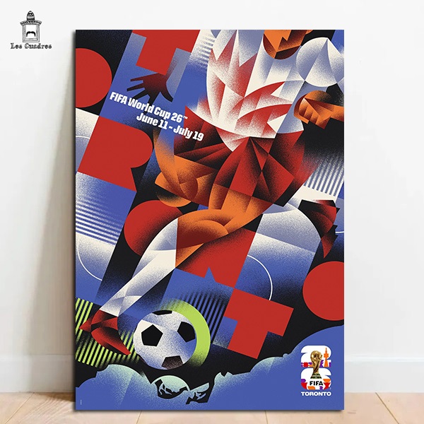 Quadro Placa Decorativa Copa do Mundo de Futebol 2026 Posters em MDF 28x20cm