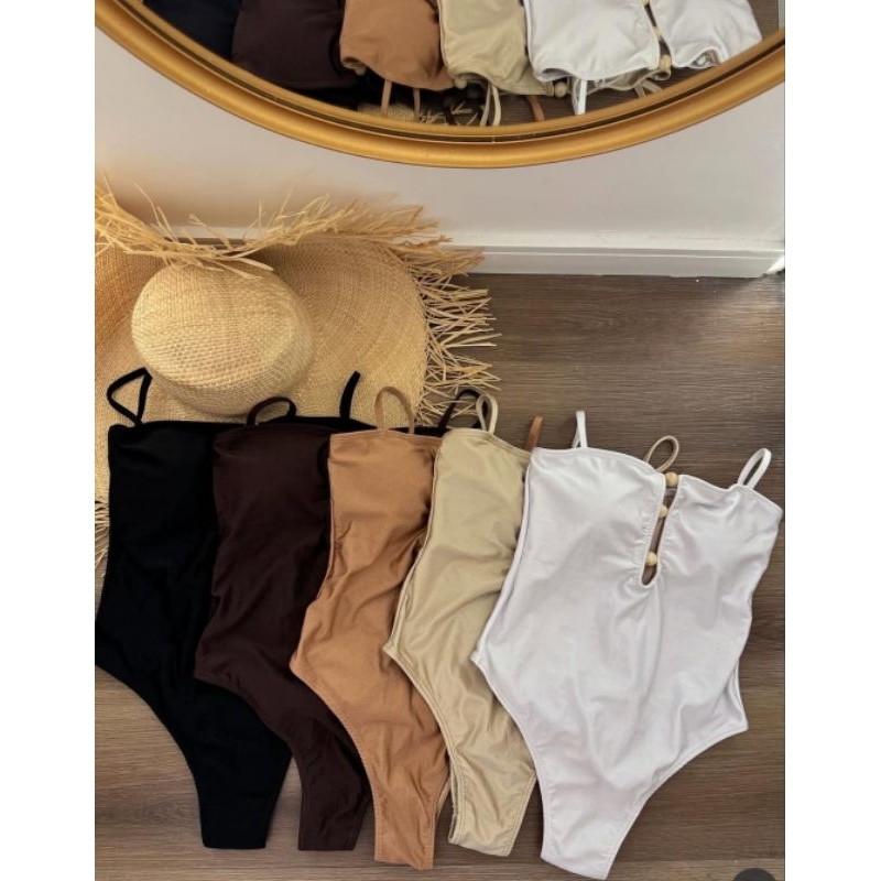 Maiô - Maiô com detalhes em Miçangas - Maiô blogueira Moda Praia Maiô Composto