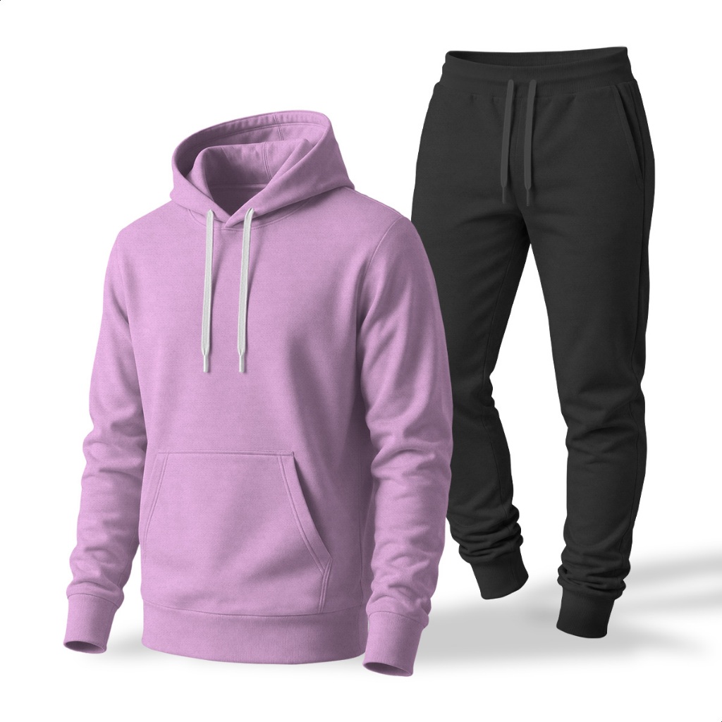 Conjunto Confortável Moletom+Calça Preta Adulto Feminino E Masculino Versátil Casual