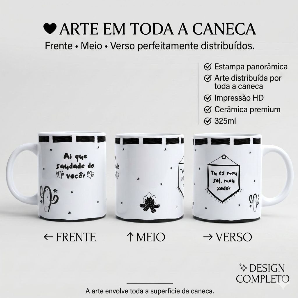 Caneca Tu És Meu Sol Meu Xodó | Presente Criativo para Namorado Namorada Casal 325ml