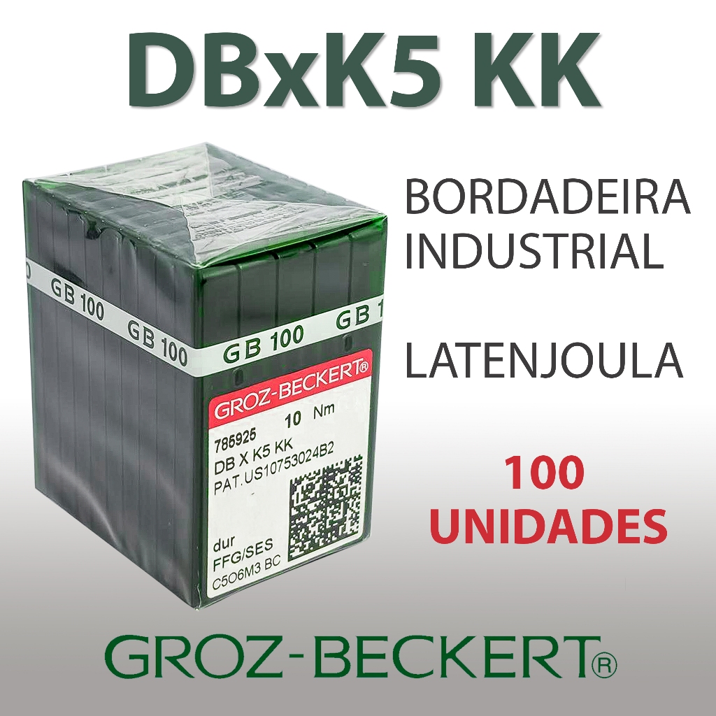 Kit 100 Unidades Agulha Groz-Beckert Bordadeira Industrial Lantejoula DBXK5 KK Tajima SWF Barudan