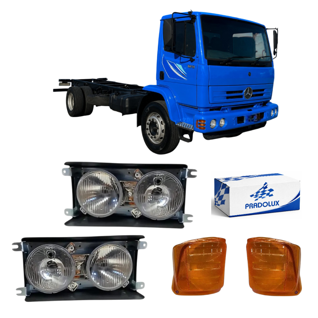 Par Farol + Lanterna Seta Mb 712c 1718 1719 1720 Cara Chata