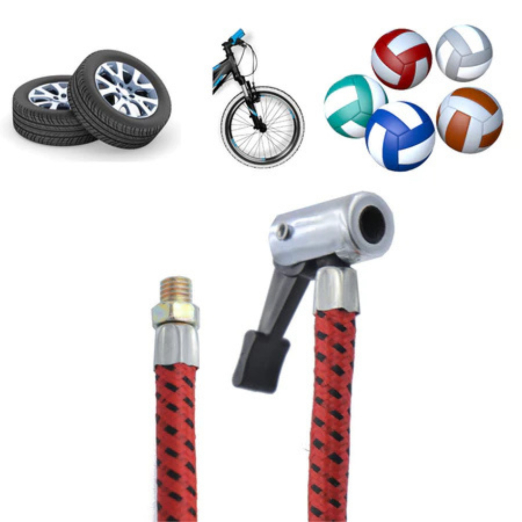 Mangueira Bico  Bomba de Ar 50cm Encher Pneu Bolas Inflável Inflador Bicicleta Motocicleta Original