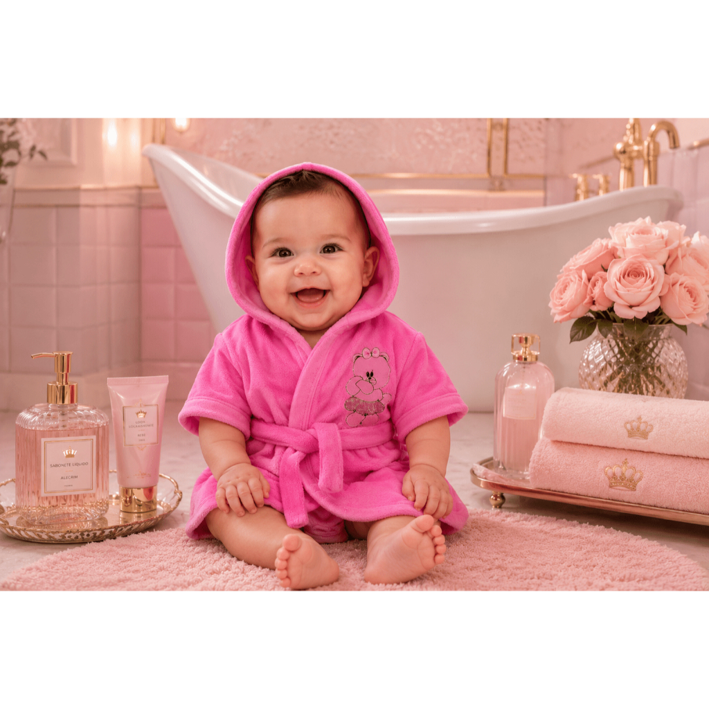 Roupão Bebê Banho Recem Nascido Super Confortavel e Delicado Soft Menino e Menina Baby