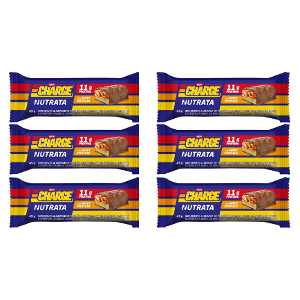 Kit 6 und Barrinha de Proteína Charge 45g C/ Whey - Nutrata
