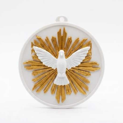 Chaveiro Luxo Divino Espirito Santo Lembrancinha Batizado PLA Premium Religioso Catolico 3D Presente Edicao Limitada