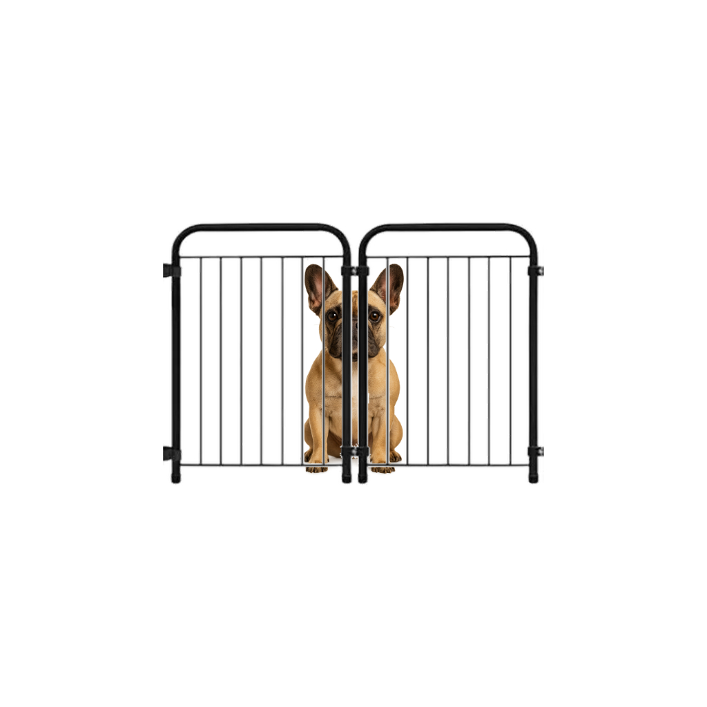 Cercado Pet Dobrável Portátil em Aço Cerca para Cachorro 2 Módulos 70x51 cm