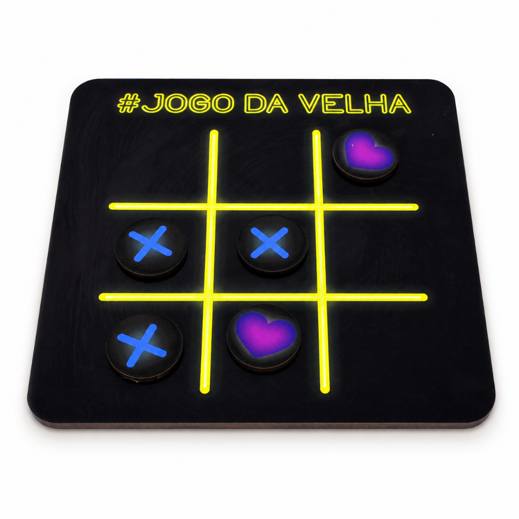 Jogo Da Velha Educativo Tabuleiro Madeira Mdf Preto Brinquedo Pedagogico Raciocinio Logico Infantil Tradicional 10 Pecas