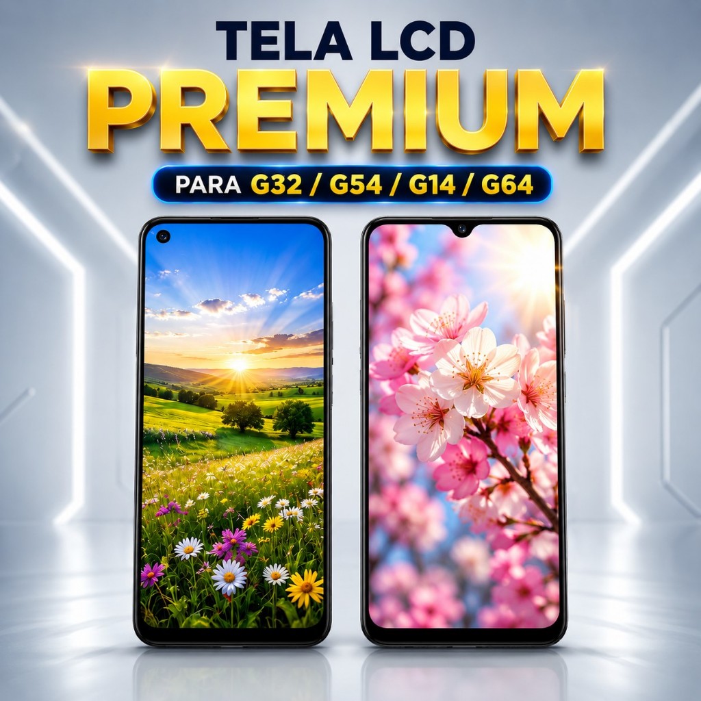 Tela Display Frontal Universal Moto G14/ G32/ G54/ G64 + Touch LCD Premium - Testada