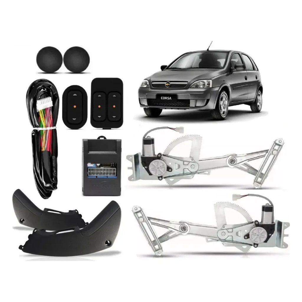 Kit Vidro Elétrico Corsa Hatch Maxx Joy 2003 2004 2005 Dianteiro