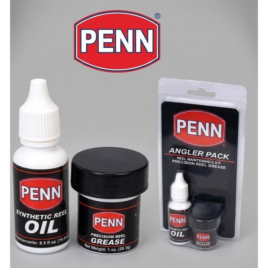 KIT PREMIUM CARRETILHA E MOLINETE GRAXA E OLEO PENN ANGLER PACK PRECISION REEL OIL 14,8ml + GREASE 14,17g ORIGINAL