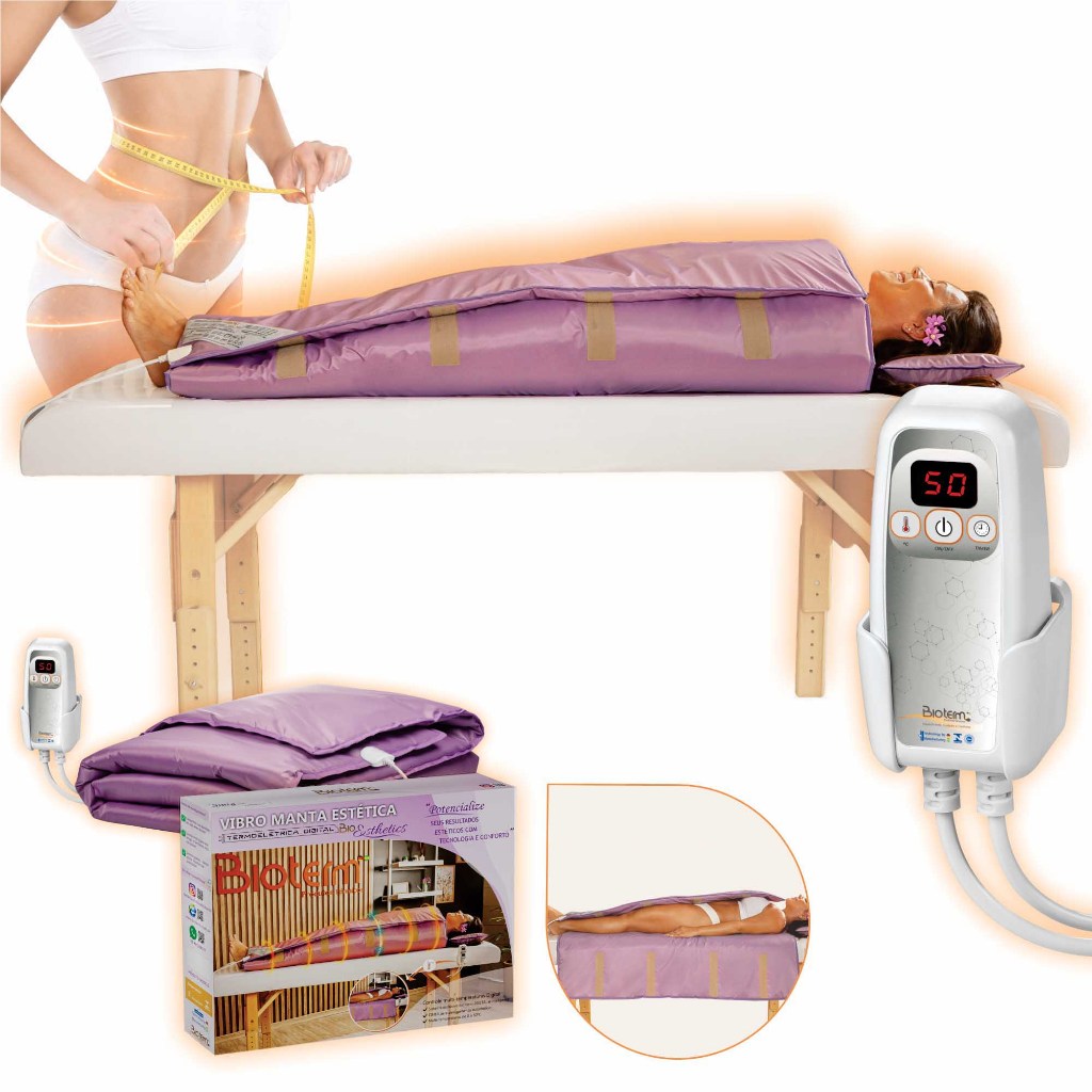 Manta Térmica Estética Corporal CORPO INTEIRO Digital Bivolt Bio Term - Com Certificação INMETRO e ISO9001