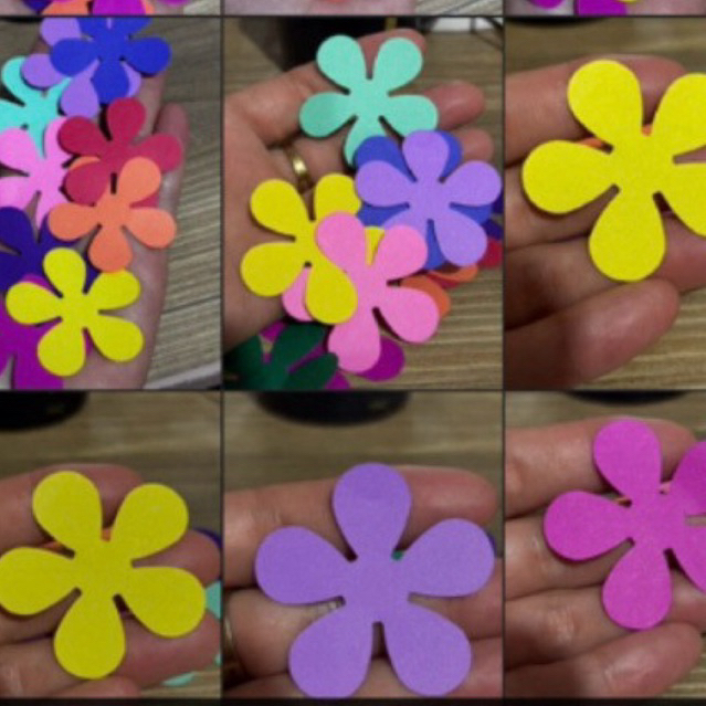 100 Flores arredondas para decoração de festa e de lembrancinha de aniversário Jardim Encantado Flor de papel flores 3D