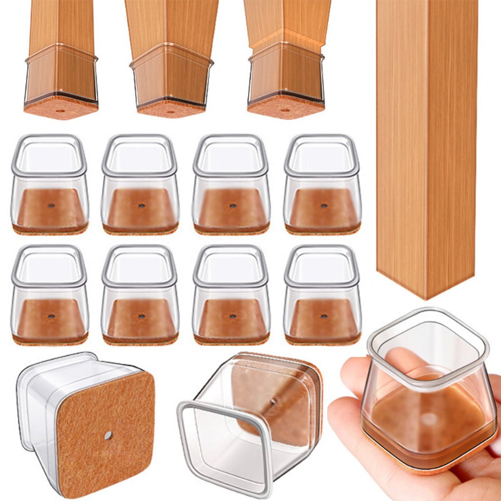 Kit 24 Protetor Silicone Pé Cadeira Mesa Não Risca Silencioso Resistente