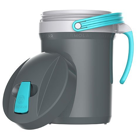 Garrafa Térmica FlipTop 2,5 Litros Cinza/Verde TERMOLAR