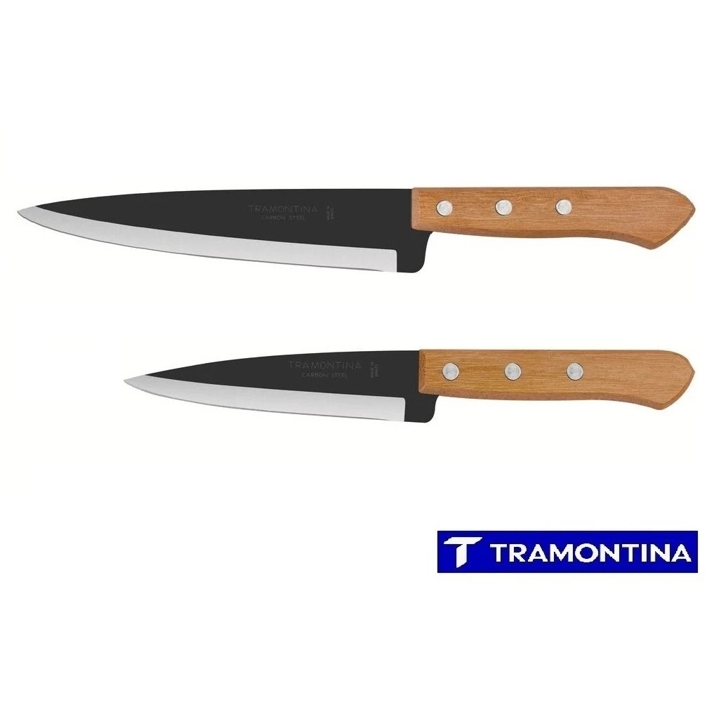 Kit 2 Facas TRAMONTINA em Aço CARBONO