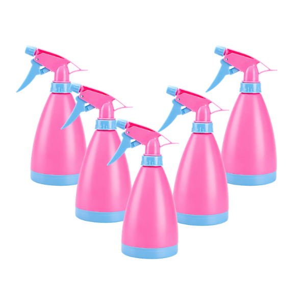 Kit 5 Borrifadores Pulverizadores 500ML Rosa Spray